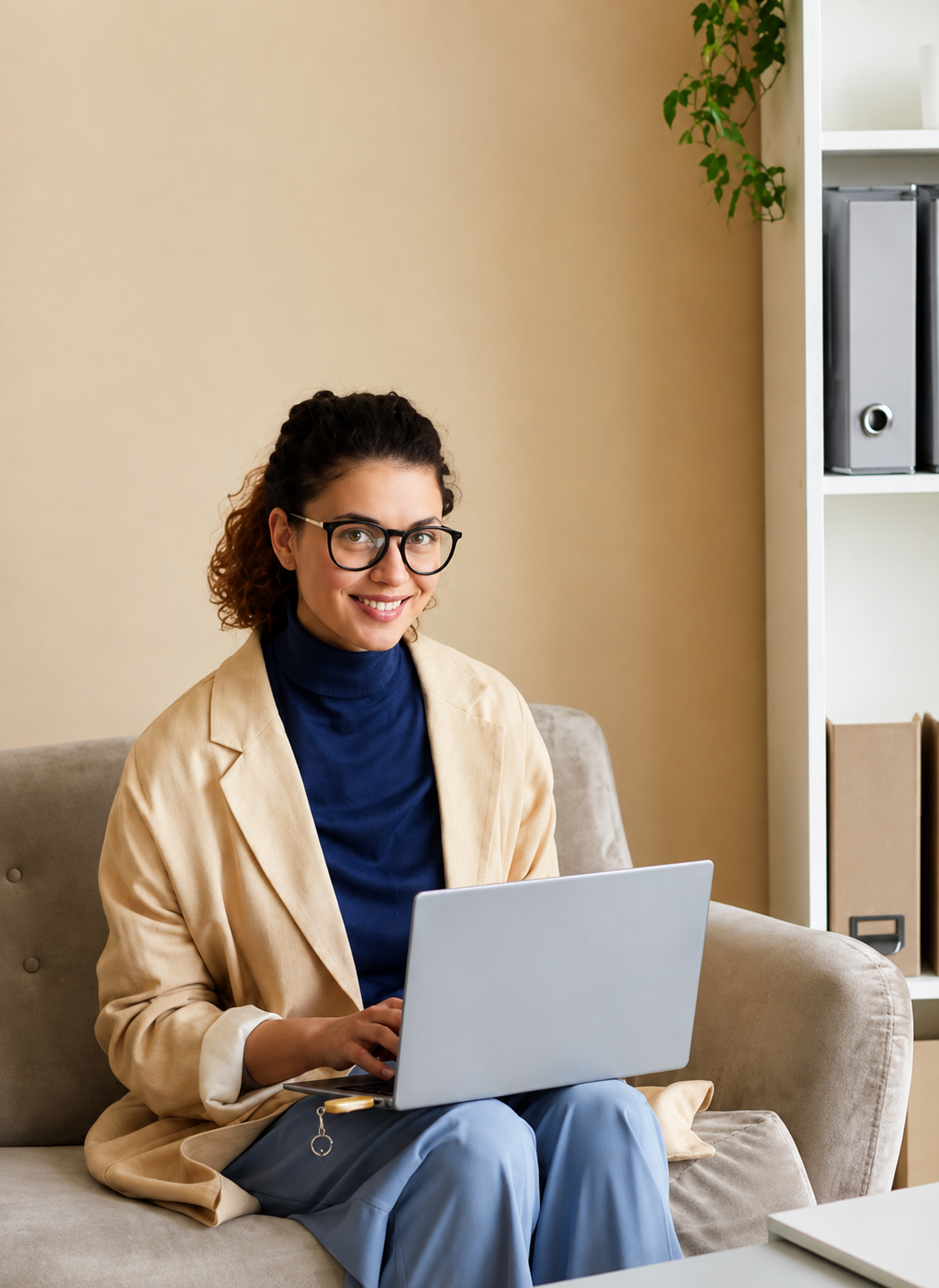 Professional working on a laptop while connected to the EXRA project coordination platform